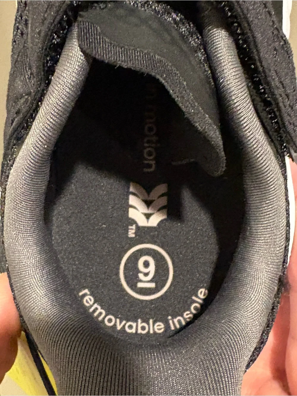 All In Motion Peyton Performance Sneakers Black White Toddler Size 9 NWT